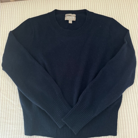 Jcrew navy blue cashmere sweater - Picture 1 of 4